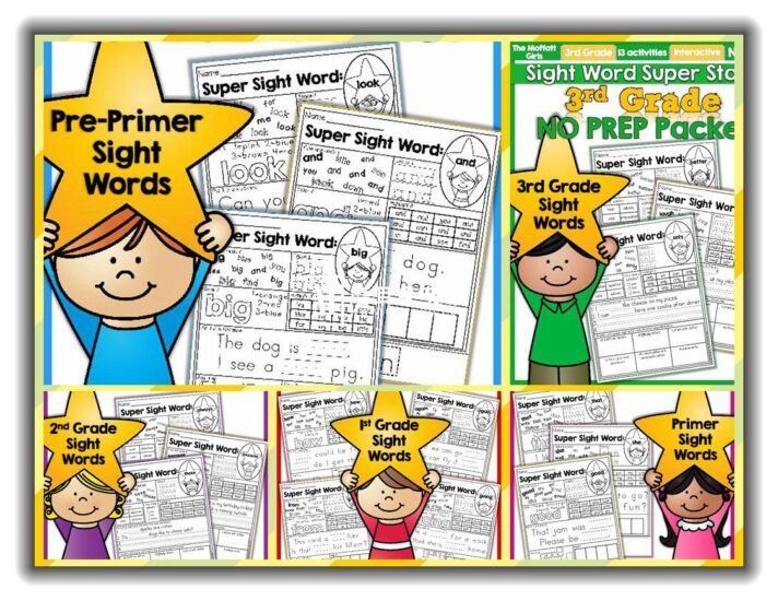 《Sight Words Super Stars高频词练习册》全5册，百度网盘下载！-E淘跨境
